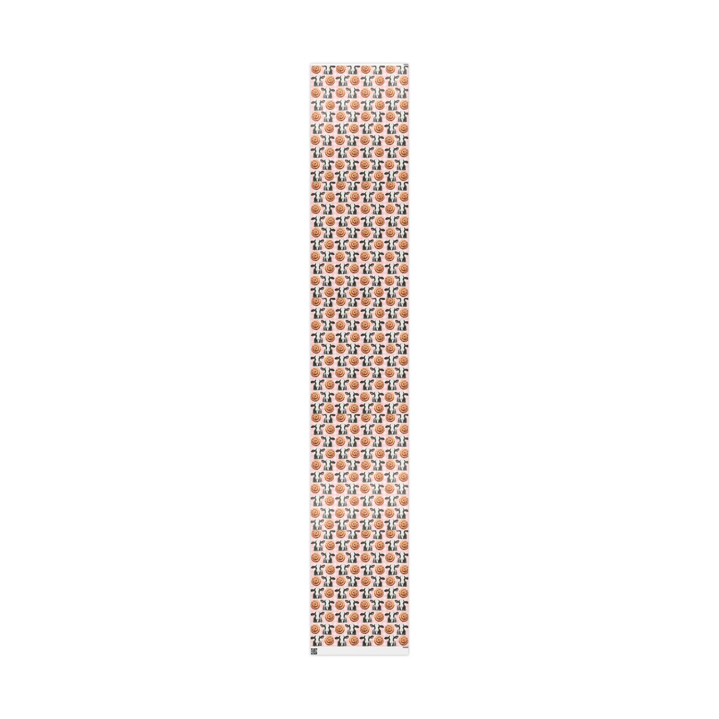 Cinnamon Roll & Cow Pattern Wrapping Paper — Cute Gift Wrap