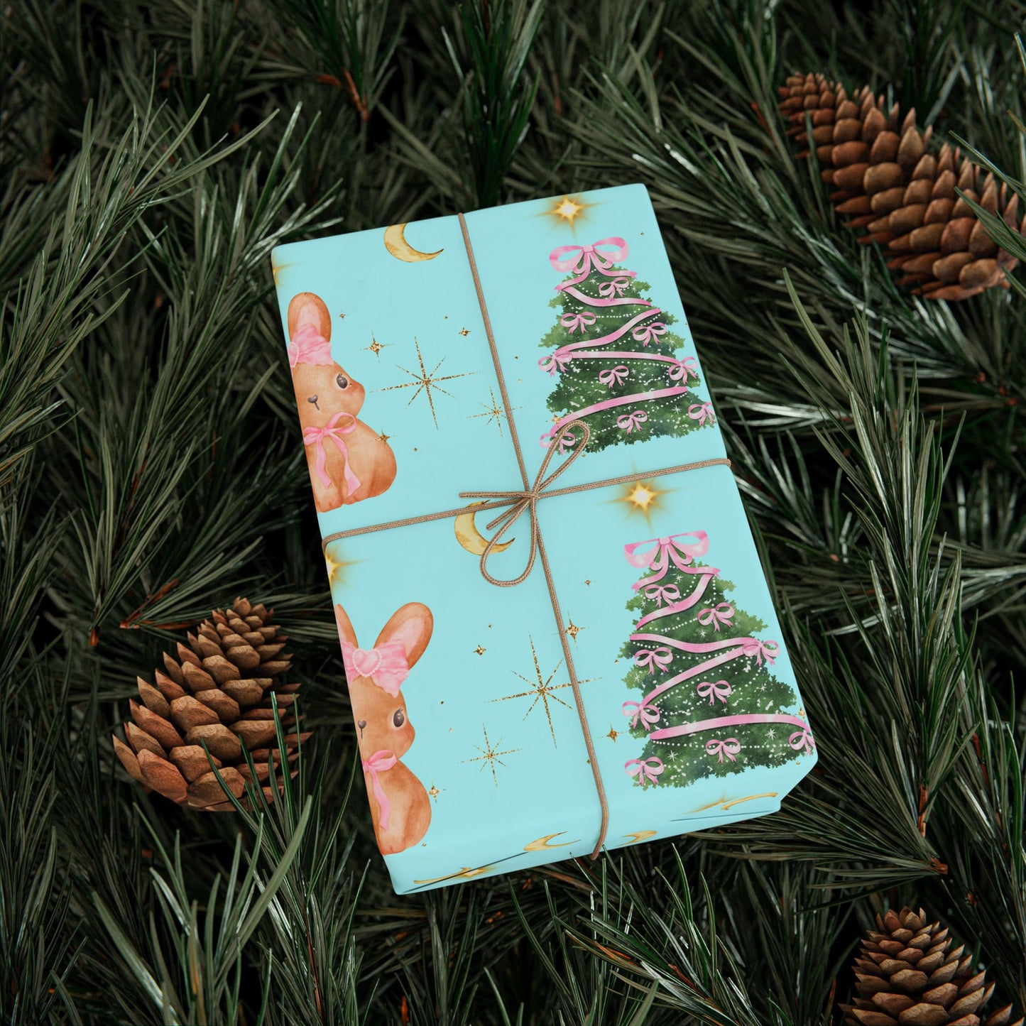 Christmas Bunny Wrapping Paper Roll — Cute Holiday Gift Wrap