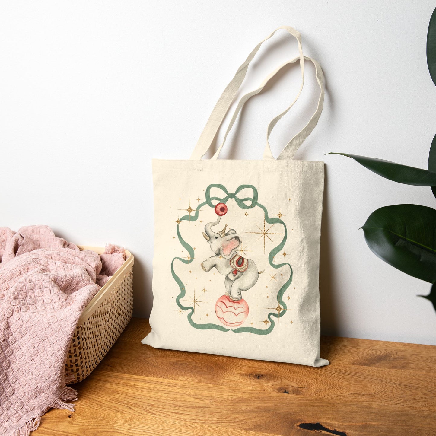 Vintage Elephant tote bag