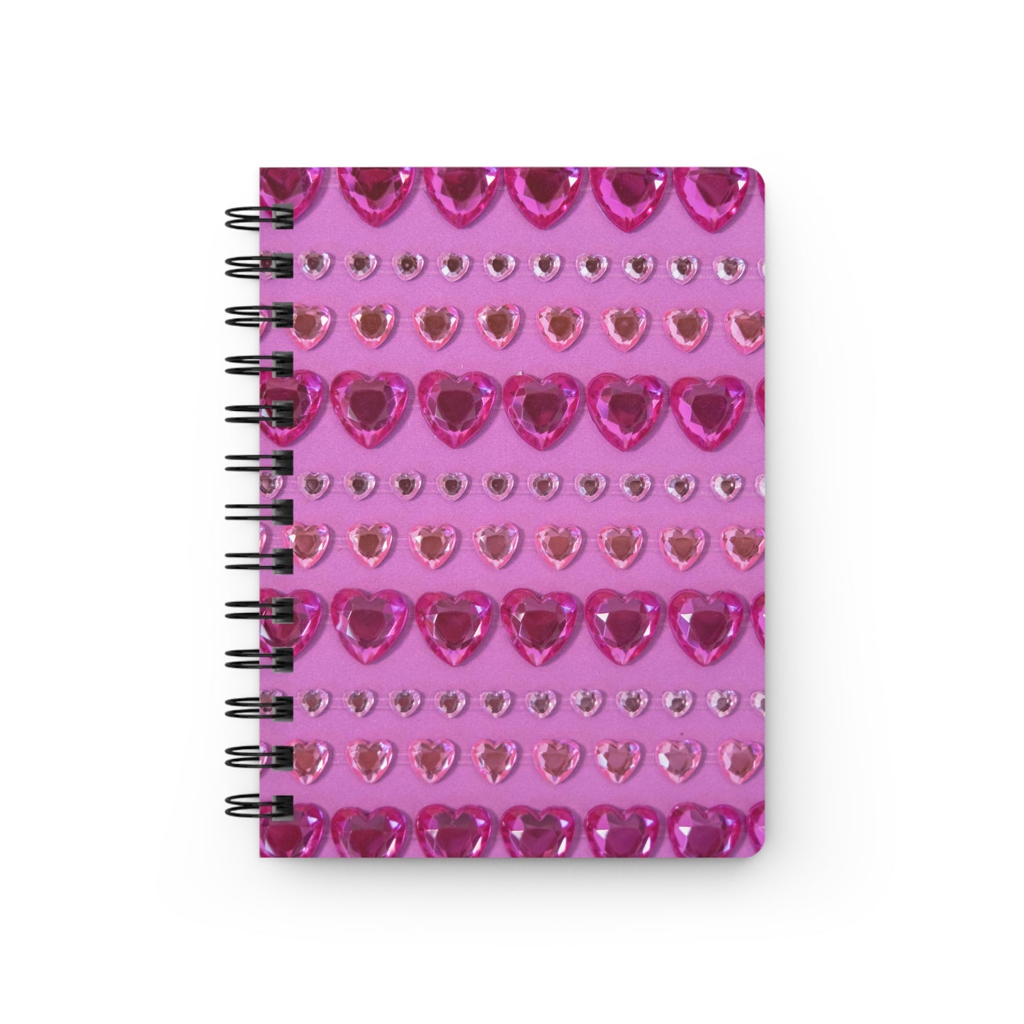Pink Gem Heart Spiral Journal