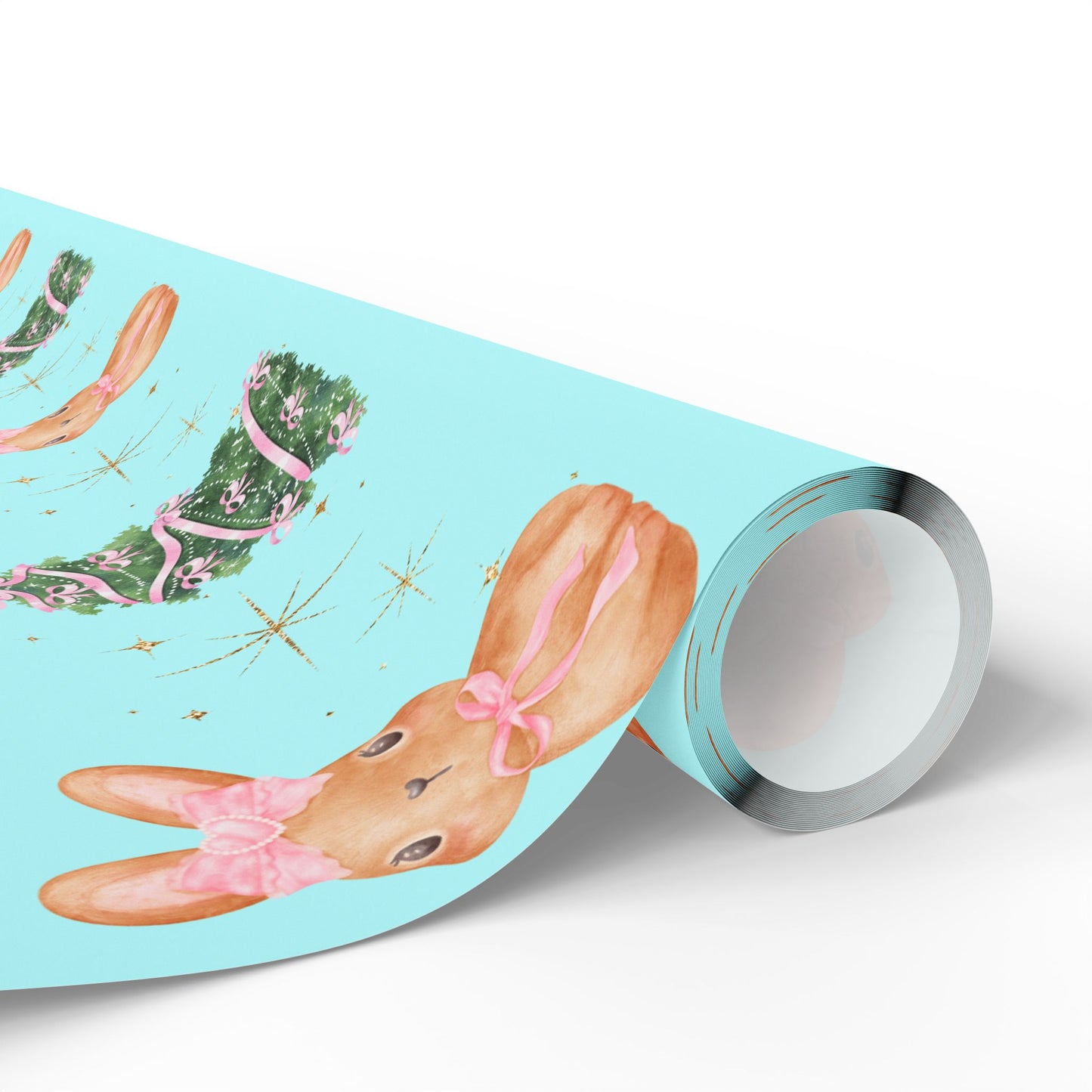 Christmas Bunny Wrapping Paper Roll — Cute Holiday Gift Wrap